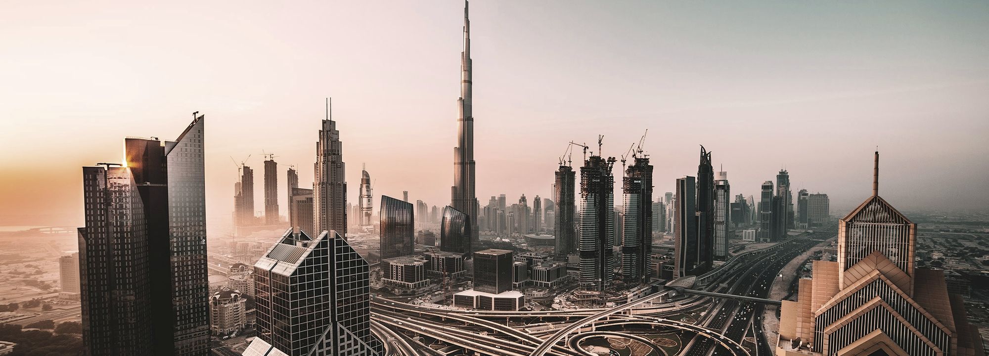 Dubai skyline at dawn